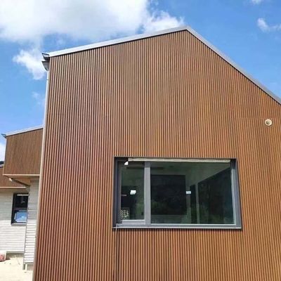 Ahşap Plastik Kompozit Dış Cephe Paneli Co Ekstrüde Yivli WPC Kaplama Paneli