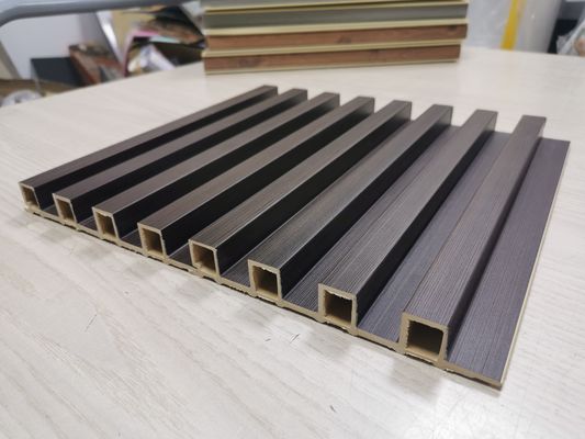 Ahşap Tahıl PVC WPC Duvar Paneli Yivli Duvar Panelleri WPC 3D Duvar Paneli