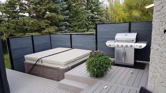 Açık Bahçe Dekorasyonu için WPC Ahşap Plastik Kompozit Döşeme Decking Deco Kurulu