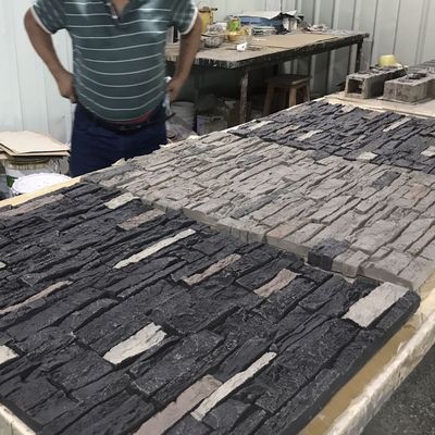 Hızlı Kurulum PU Sahte Taş Duvar Paneli Mantar Taşı Poliüretan 1200 * 600mm