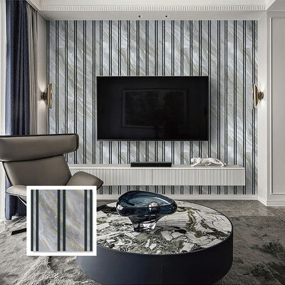 Modern İç Mekanlar tavan duvar dekorasyonu için neme dayanıklı, kurulumu kolay PVC yivli tavan duvar paneli