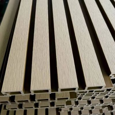 3d Hollow Yivli Pvc Yivli WPC Akustik Duvar Panelleri Kaplama Dış Dekorasyon