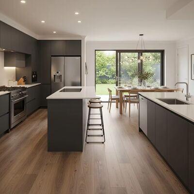 Su geçirmez Spc 5mm Sert Vinil Yüzer Zemin 20mil Aşınma Katmanı Tıklama Kilit Tahtası