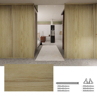 Su geçirmez Yangın geçirmez Nem geçirmez PVC Bölme Paneli İç mekan bölümü için duvar paneli