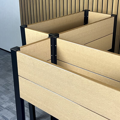 Su Geçirmez Yangın Geciktirici Eko Dostu Ahşap Plastik Kompozit Malzemeden Modern Yükseltilmiş Bahçe Yatağı