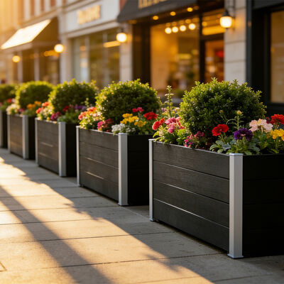 Büyük Yükseltilmiş Bahçe Yatak Saksı Kutusu, Açık Hava Sebze Çiçek Ot Bahçesi İçin