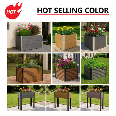Bahçe Verandası Dış Mekan Dikim Bahçesi Peyzajı İçin Dayanıklı Yükseltilmiş Saksı