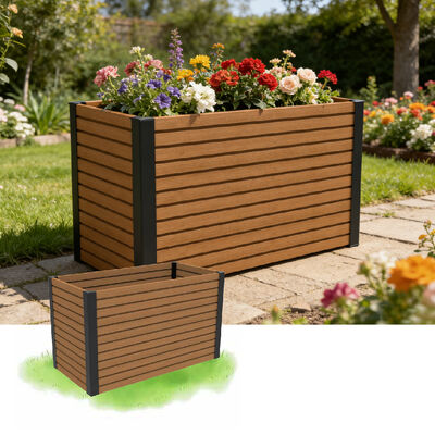 Dışarıda Yükseltilmiş Bahçe Yatağı Bitki Kutusu Su geçirmez Yangın Geri Dayanıcı Çevre Dostu Malzemeyle Bahçe Yatakları Bitkisi