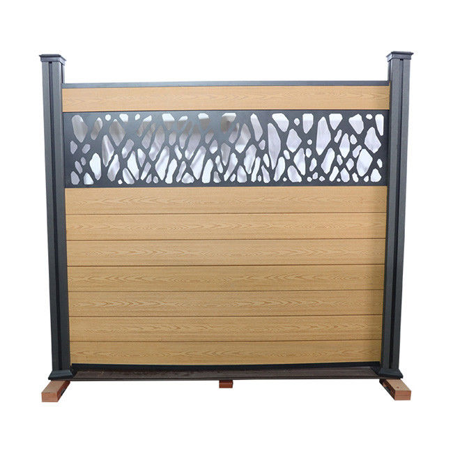 Dekoratif WPC Kompozit Çit Panelleri Suya Dayanıklı Bahçe Panoları Balkon 90 * 25mm