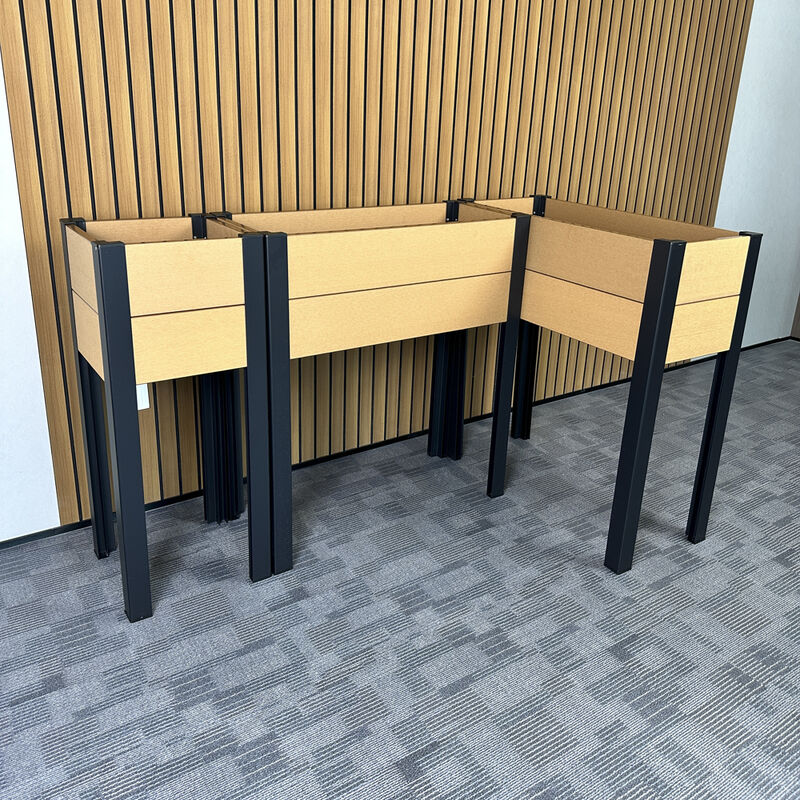 Dış avlu bahçe bahçe bahçesi için metal bacaklı yükseltilmiş bahçe yatağı ekicisi