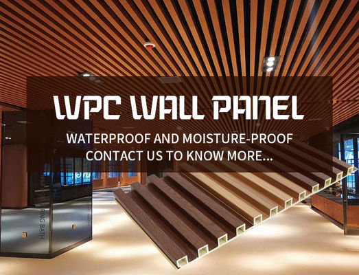 İç Duvar Dekorasyonu İç Mekan WPC Dekoratif Duvar Paneli Ahşap Plastik Kompozit