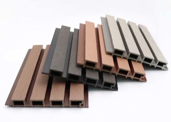 160x24mm Dış WPC Duvar Paneli İçi Boş Ahşap Plastik Kompozit Duvar Panosu