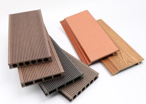 WPC Ahşap Plastik Kompozit Decking Board Katı WPC Dış Mekan Zemin