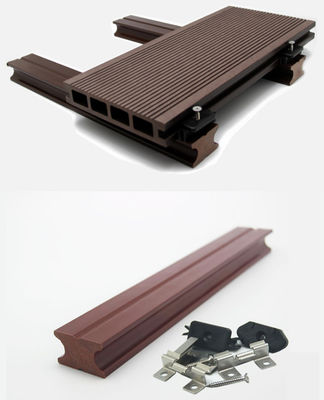 Su geçirmez Kaymaz Dış Mekan WPC Decking Mühendislik Meşe Ahşap Döşeme