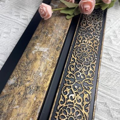 Su geçirmez Dekorasyon PS İç Mekan 3D Ahşap Duvar Kaplama Korniş Kalıplama