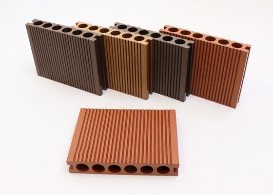 140x25mm Co Ekstrüzyon WPC Zemin Kaplaması Geri Dönüşümlü Ahşap Plastik Kompozit Döşeme