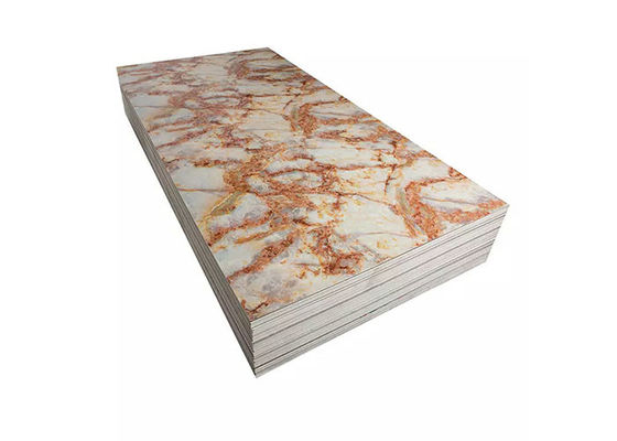 Lüks Yüksek Parlak 1220x2440mm 3mm PVC Mermer Levha İç Duvar Dekorasyonu