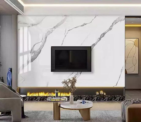 Lüks Yüksek Parlak 1220x2440mm 3mm PVC Mermer Levha İç Duvar Dekorasyonu
