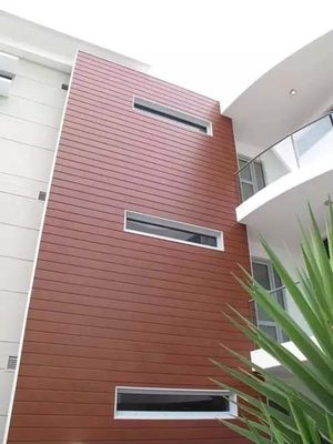 PS Panel Montajı Esay 3D Ahşap Yivli PS Duvar Paneli Dış Cephe