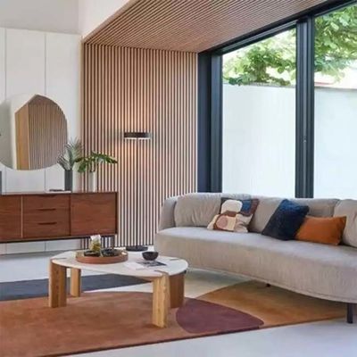 PS Panel Montajı Esay 3D Ahşap Yivli PS Duvar Paneli Dış Cephe