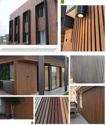PS Panel Montajı Esay 3D Ahşap Yivli PS Duvar Paneli Dış Cephe