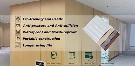 Kolay Kurulum PVC Duvar Panelleri İç Dekoratif Yanmaz Tavan Hafifliği