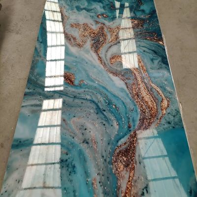 Su geçirmez 1220x2440 1220x2800 Duvar Dekoru PVC Levha Mermer Tasarım