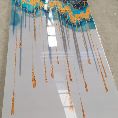 3D Baskı PVC Mermer Levha UV Mermer 1220x2440 Mm Duvar Dekorasyonu İçin