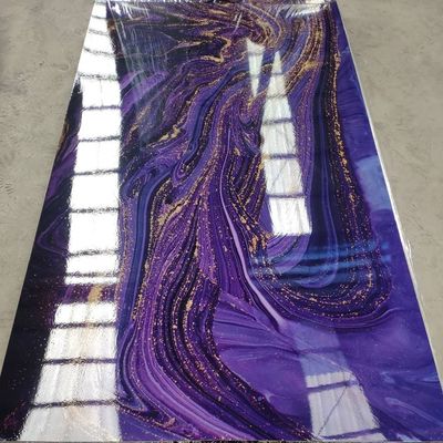 3D Baskı PVC Mermer Levha UV Mermer 1220x2440 Mm Duvar Dekorasyonu İçin
