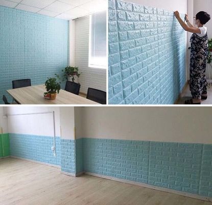 3D PE Köpük Duvar Kağıdı Ev Dekorasyonu İçin Kendinden Yapışkanlı Duvar Kağıdı