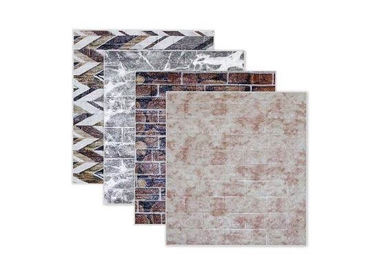 Ev Dekorasyon PE Köpük Duvar Kağıdı Yatak Odası Duvar Kağıdı Kendinden Yapışkanlı 3D 70x77 cm Duvar Kağıdı Etiket