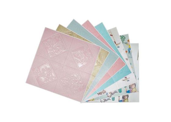 Beyaz PE Duvar Panelleri 70x77cm 3D PE Köpük Duvar Sticker Ev Dekorasyonu İçin