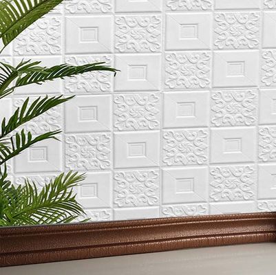 Beyaz PE Duvar Panelleri 70x77cm 3D PE Köpük Duvar Sticker Ev Dekorasyonu İçin