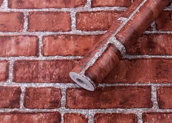 Su geçirmez Dayanıklı Kendinden Yapışkanlı PVC Duvar Kağıdı Ruloları Ev Dekorasyonu