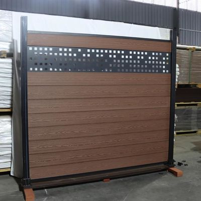 Dekoratif WPC Kompozit Çit Panelleri Suya Dayanıklı Bahçe Panoları Balkon 90 * 25mm