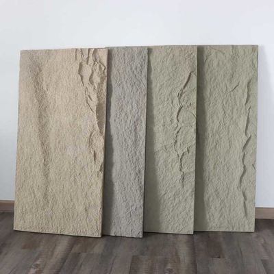 Kalın Döşeme PU Taş Panel Sahte Duvar Dekoru İçin Kurulumu Kolay 120 * 60cm 3cm