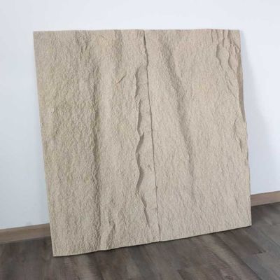 Kapalı Lüks PU Sahte Taş Duvar Paneli Suya Dayanıklı 3D Dekoratif 100mm