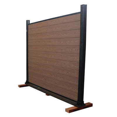 Dış Mekan WPC Gizlilik Çit Panelleri Plastik Ahşap Kompozit Vinil Değil Dekoratif 1.8m X 1.8m