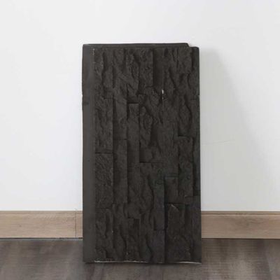 Ev Dekorasyonu PU Kültürel Taş Panel Koyu Gri Simülasyon Poliüretan 120 * 60cm