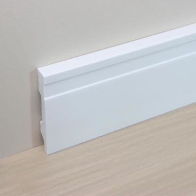 PVC PS Dekoratif Süpürgelik Beyaz Döşeme Ahşap Tasarım Duvar Süpürgelik 2.8m