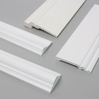 PVC PS Dekoratif Süpürgelik Beyaz Döşeme Ahşap Tasarım Duvar Süpürgelik 2.8m