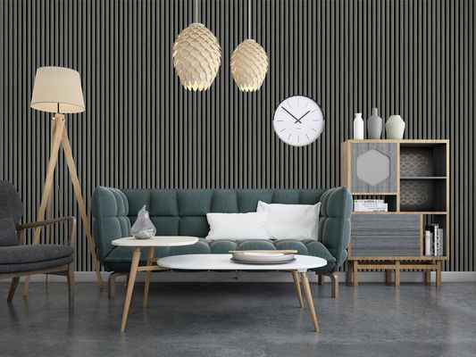İç Dekorasyon İçin 21 * 600 * 2400mm Ses Yalıtımlı Akustik Yivli Pano Paneli