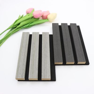 MDF Ses emici akustik ahşap duvar panelli Fluted malzeme