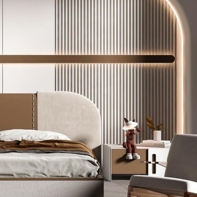 İç dekorasyon için WPC Ahşap Taneler Laminasyonlu Dahili Wpc Duvar Paneli