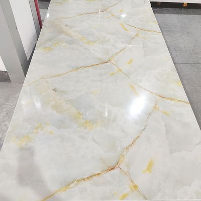 Yüksek Parlak / Laminated Su geçirmez 1220 * 2440 * 3mm Ev Dekorasyonu için UV Kart