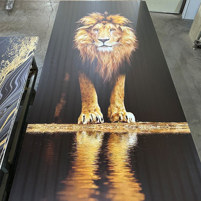 4*8 Ft UV PVC Mermer Yaprak Su geçirmez Sıcak Damgalama / 3D Yazdırılmış Kapalı Paneller UV Taşları