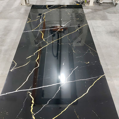 4*8 Ft UV PVC Mermer Yaprak Su geçirmez Sıcak Damgalama / 3D Yazdırılmış Kapalı Paneller UV Taşları