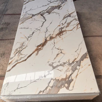 İç dekorasyon için Parlak/Mat PVC Mermer Yaprak