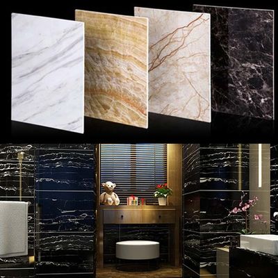1220x2440 PVC İmitasyon Mermer Levha Suya Dayanıklı Alternatif Pano Duvar Levhası