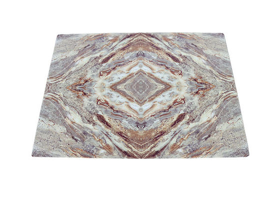 Yüksek Parlak 4x8 Mermer Alternatif PVC Mermer Levha UV Esnek Plastik Levha